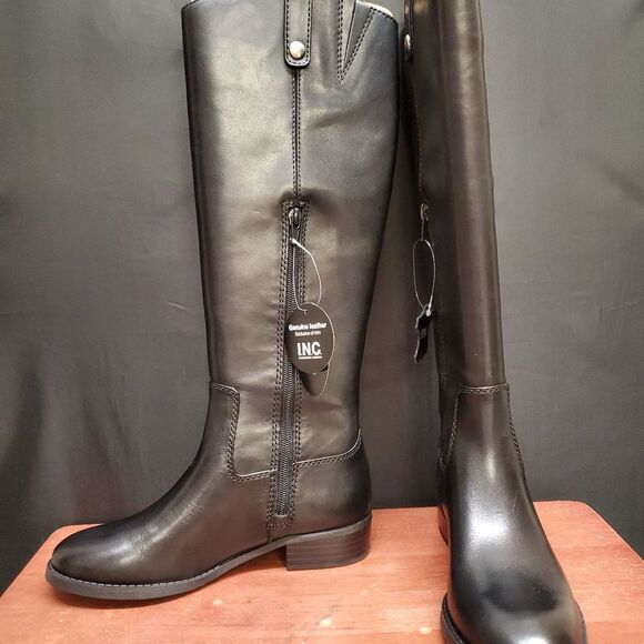 FAWNE International Concepts Size 5.5 M Black Leather Riding Boots - Picture 3 of 11